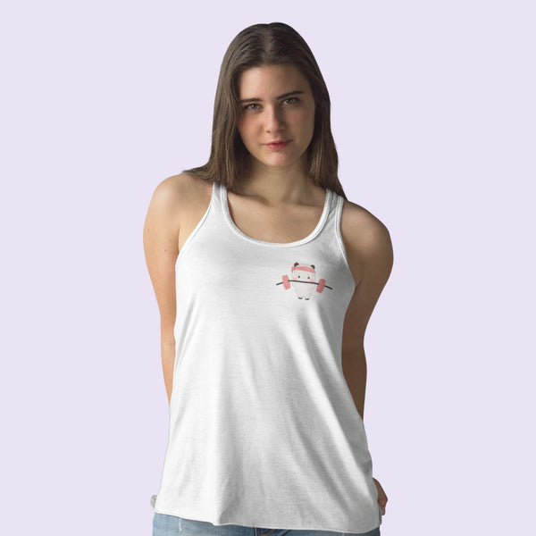 Iron Angel Bubu  Bear: Aesthetic  Flowy Racerback Tank