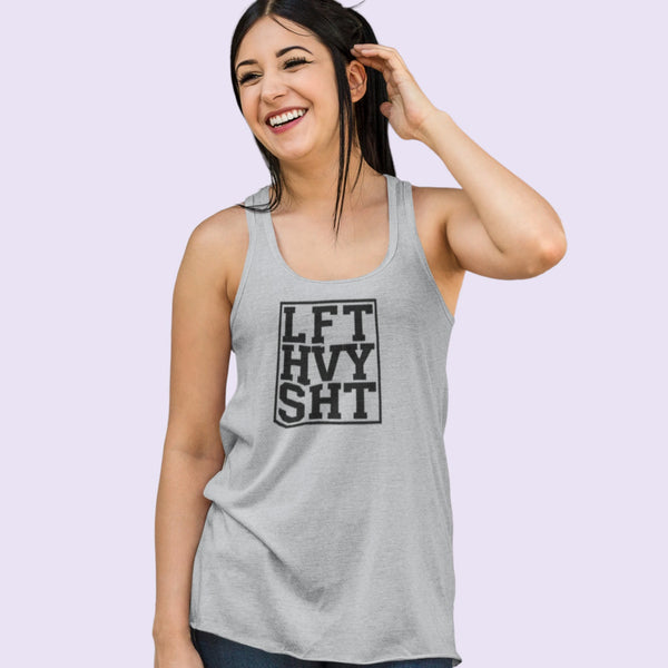 Iron Angel Lift Heavy, Train Hard: Flowy Racerback Tank